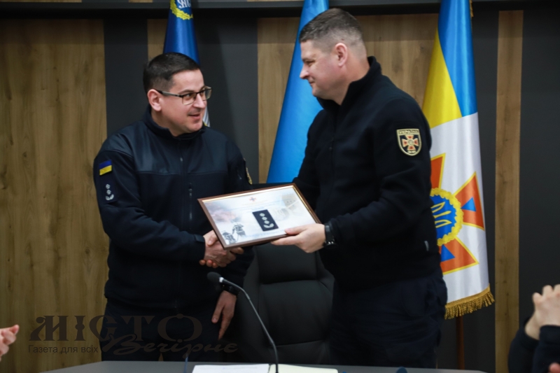 Начальника Володимирського районного управління ДСНС підвищили у званні 