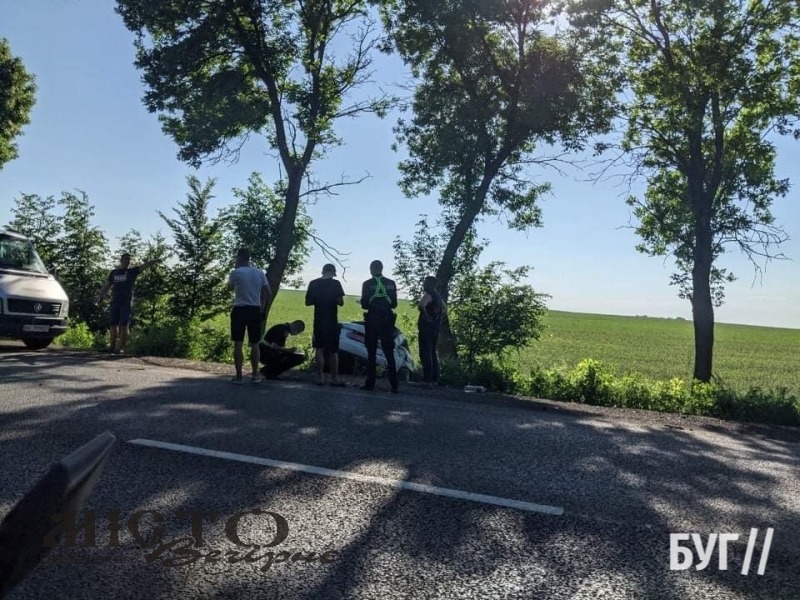 За Володимиром автомобіль злетів у кювет 