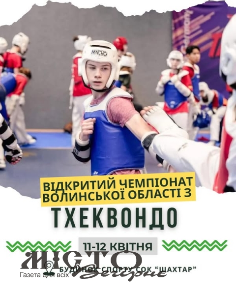 У Нововолинську проведуть чемпіонат з тхеквондо 