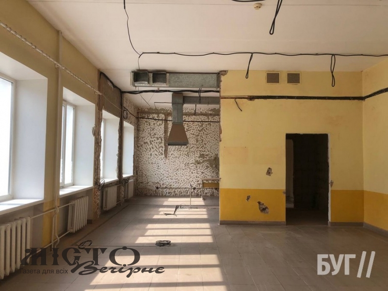 В їдальні ліцею №1 у Володимирі проводять капітальний ремонт 