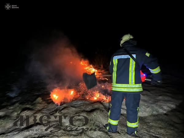 В Оваднівській громаді горіла суха трава - новини Володимир-Водинського В Оваднівській громаді горіла суха трава