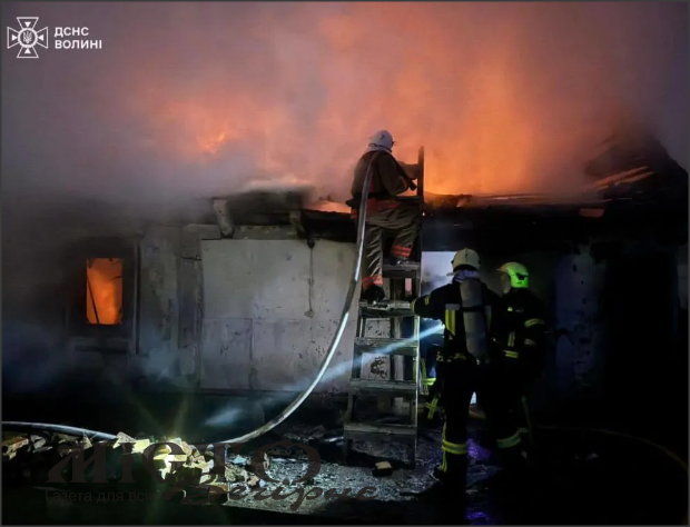 У Володимирі згорів будинок 