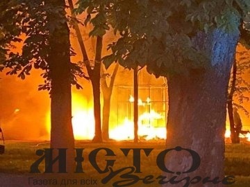 У Вінниці в парку горів дитячий атракціон 