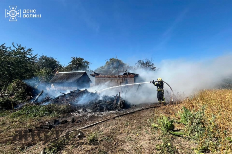 Рятувальники погасили пожежу у Зимнівській громаді 