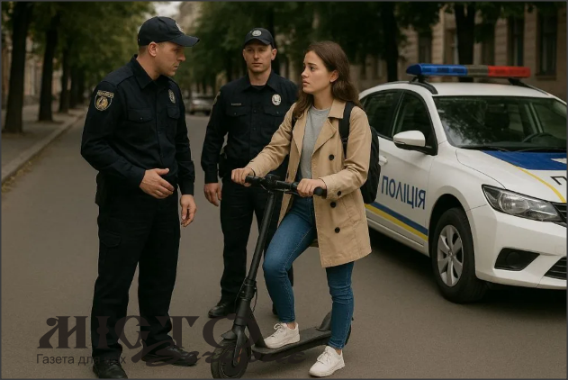 У Нововолинську зловили п’яну водійку електросамокату - новини Володимир-Водинського У Нововолинську зловили п’яну водійку електросамокату