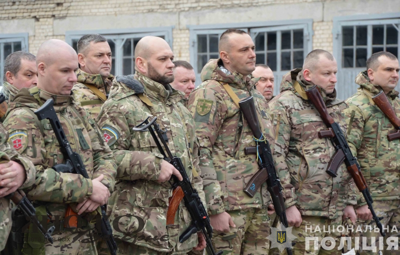 Ексначальник Володимирського РВП відправився на фронт у складі зведеного батальйону Нацполіції 