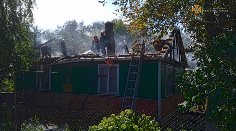 У Колпитові горів будинок і грубі корми в тюках  