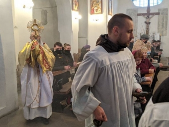 У Володимирі у костелі відправили Пасхальну месу 
