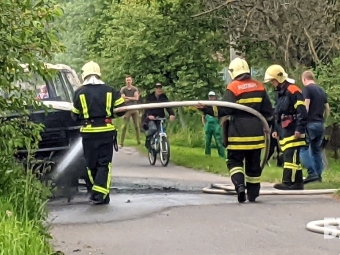 У Володимирі на ходу загорівся автомобіль 