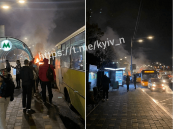 Через вибух невідомого предмету палала маршрутка 