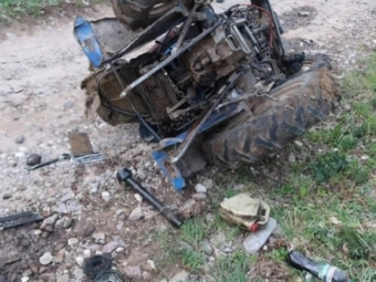 Перекинувся трактор на місці незаконного вивезення сміття 